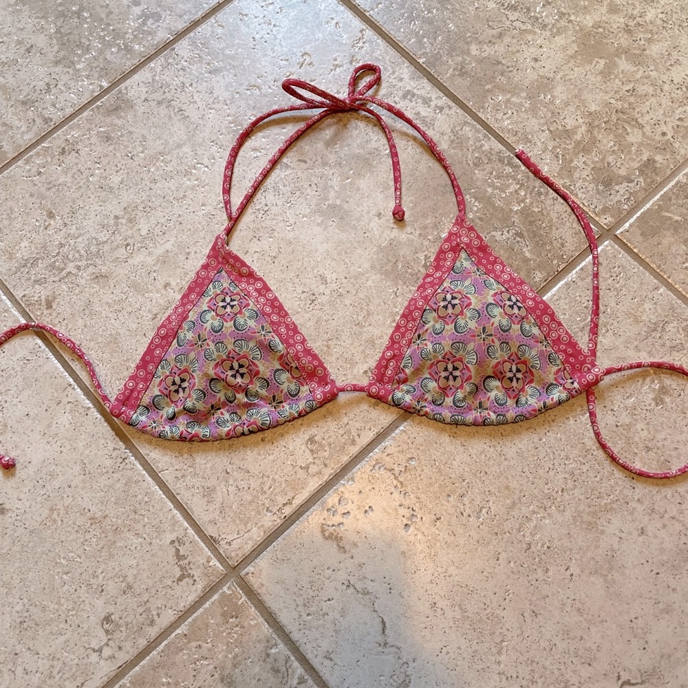 Floral string bikini top